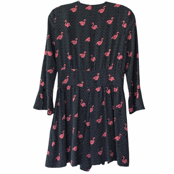 Zara Denim Flamingo Spotted Jumpsuit Romper Small - Picture 5 of 7